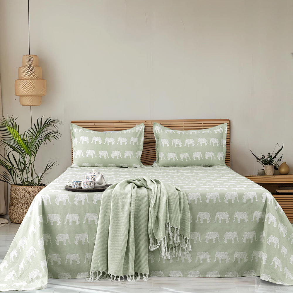 Cotton Muse Pure Farm Cotton - 300 TC Block Print