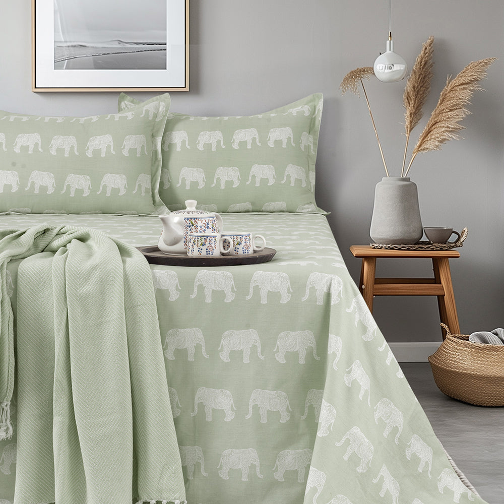 Cotton Muse Pure Farm Cotton - 300 TC Block Print