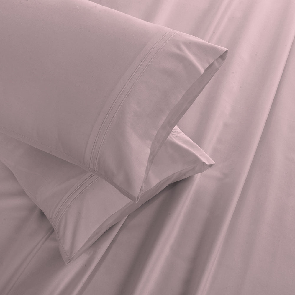 Empress Edit Pure Farm Cotton - 400 TC Plain with Chic Pillow embroidery