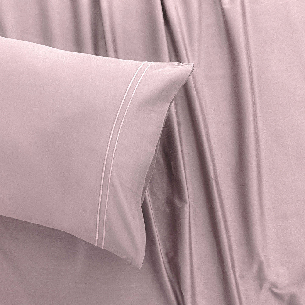 Empress Edit Pure Farm Cotton - 400 TC Plain with Chic Pillow embroidery