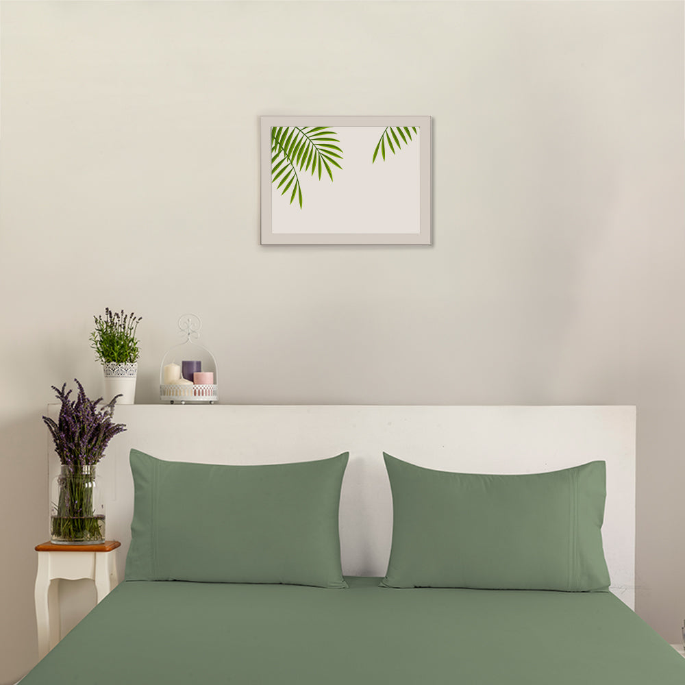 Empress Edit Pure Farm Cotton - 400 TC Plain with Chic Pillow embroidery