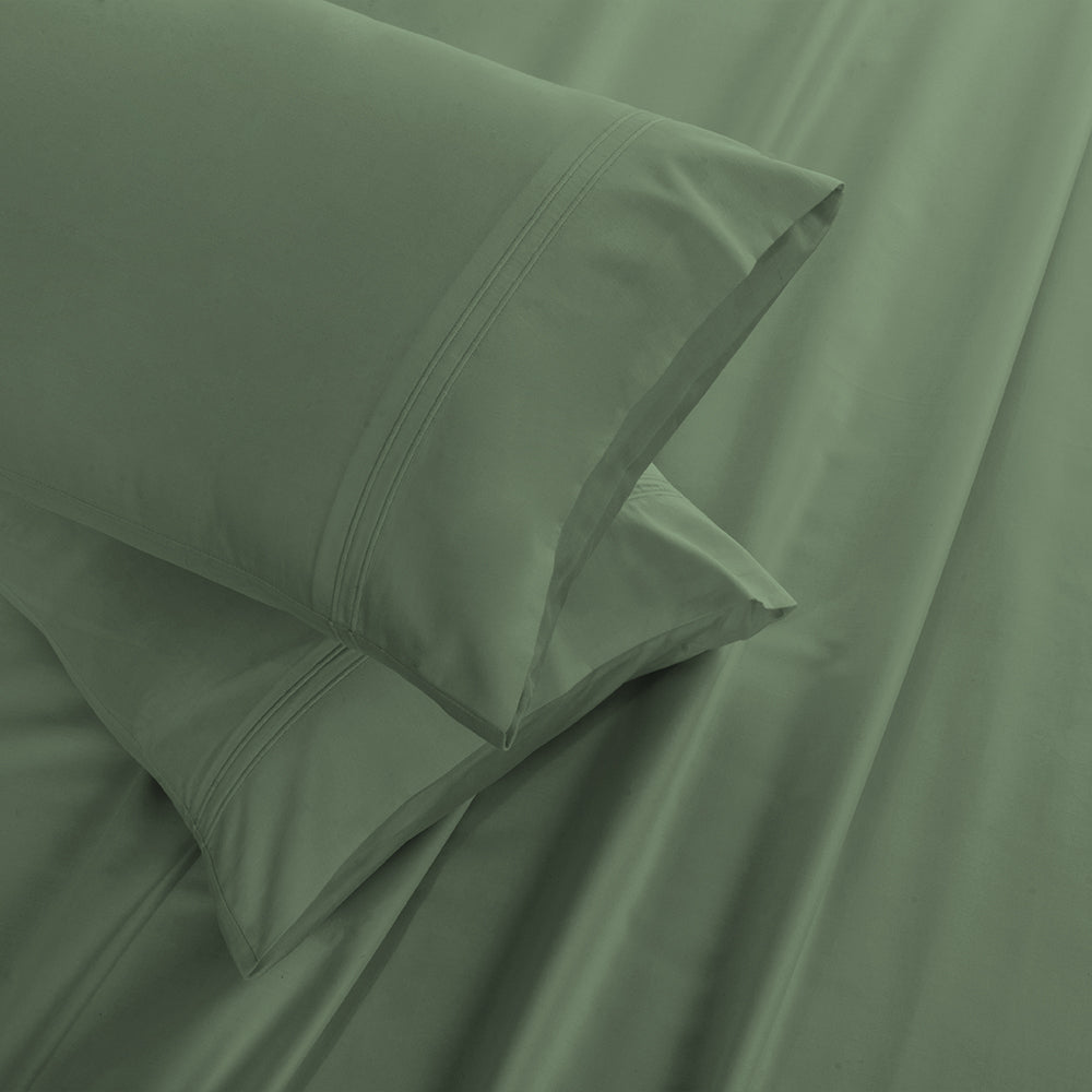 Empress Edit Pure Farm Cotton - 400 TC Plain with Chic Pillow embroidery