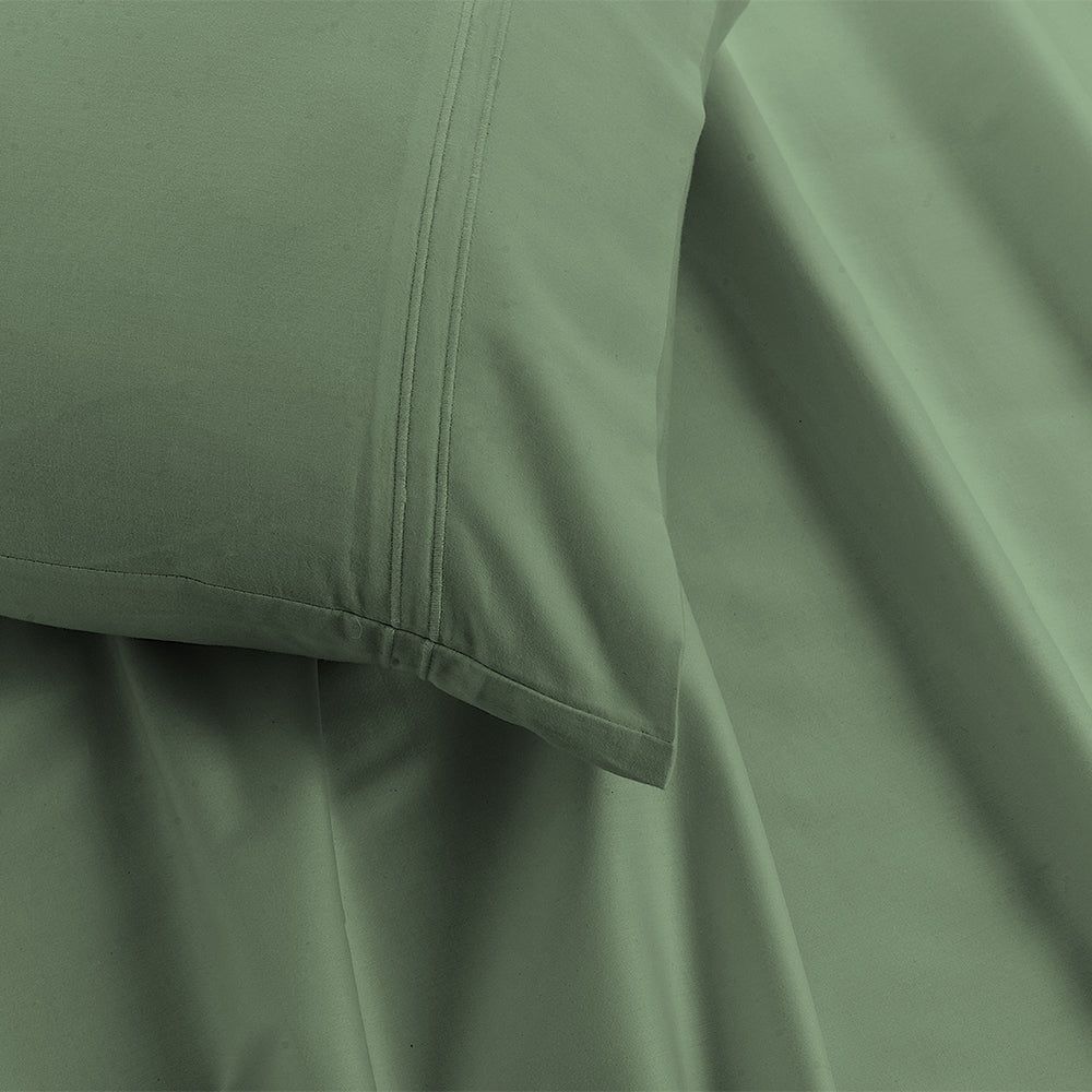 Empress Edit Pure Farm Cotton - 400 TC Plain with Chic Pillow embroidery
