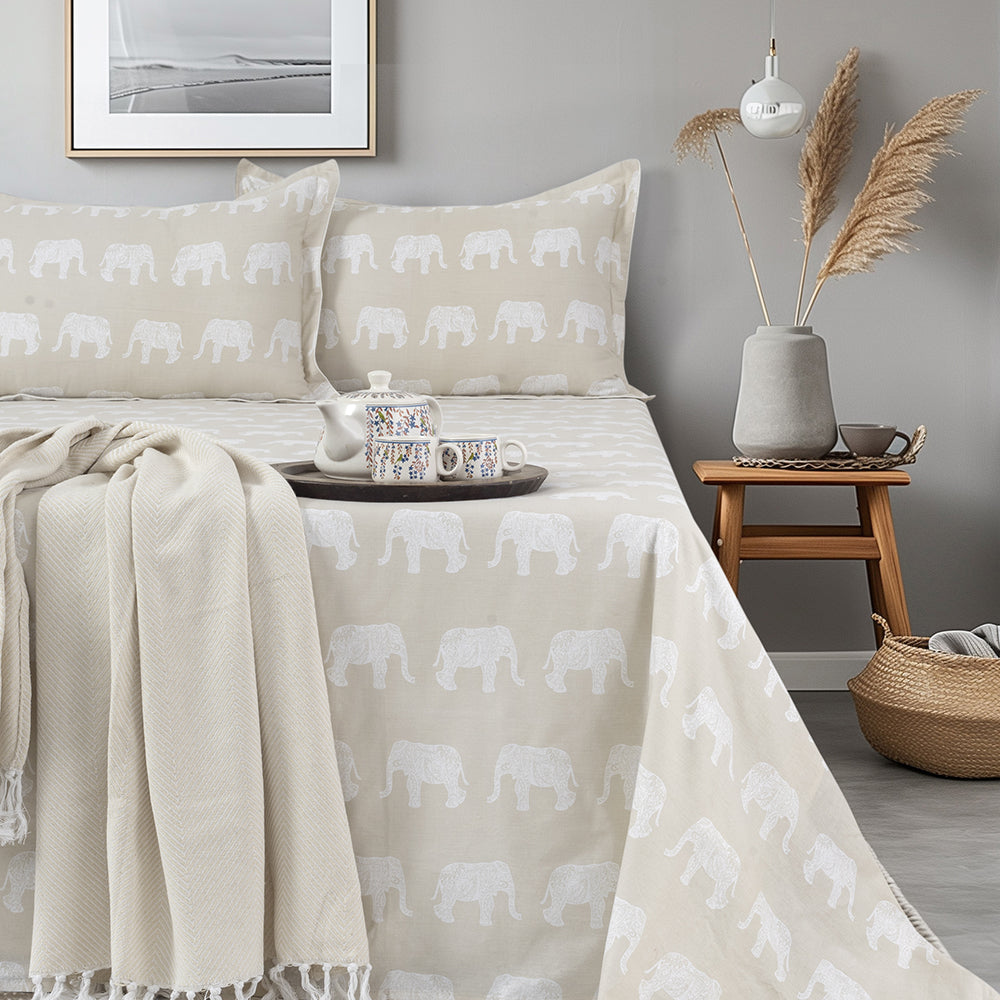 Cotton Muse Pure Farm Cotton - 300 TC Block Print