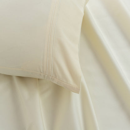 Empress Edit Pure Farm Cotton - 400 TC Plain with Chic Pillow embroidery
